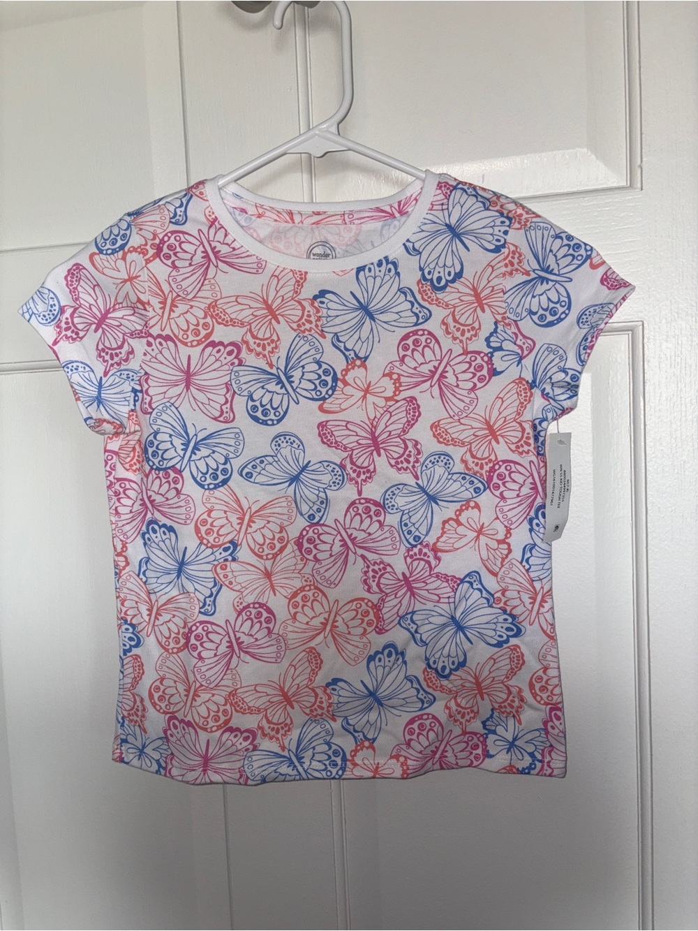 wonder nation Pink & Blue Butterfly Tee